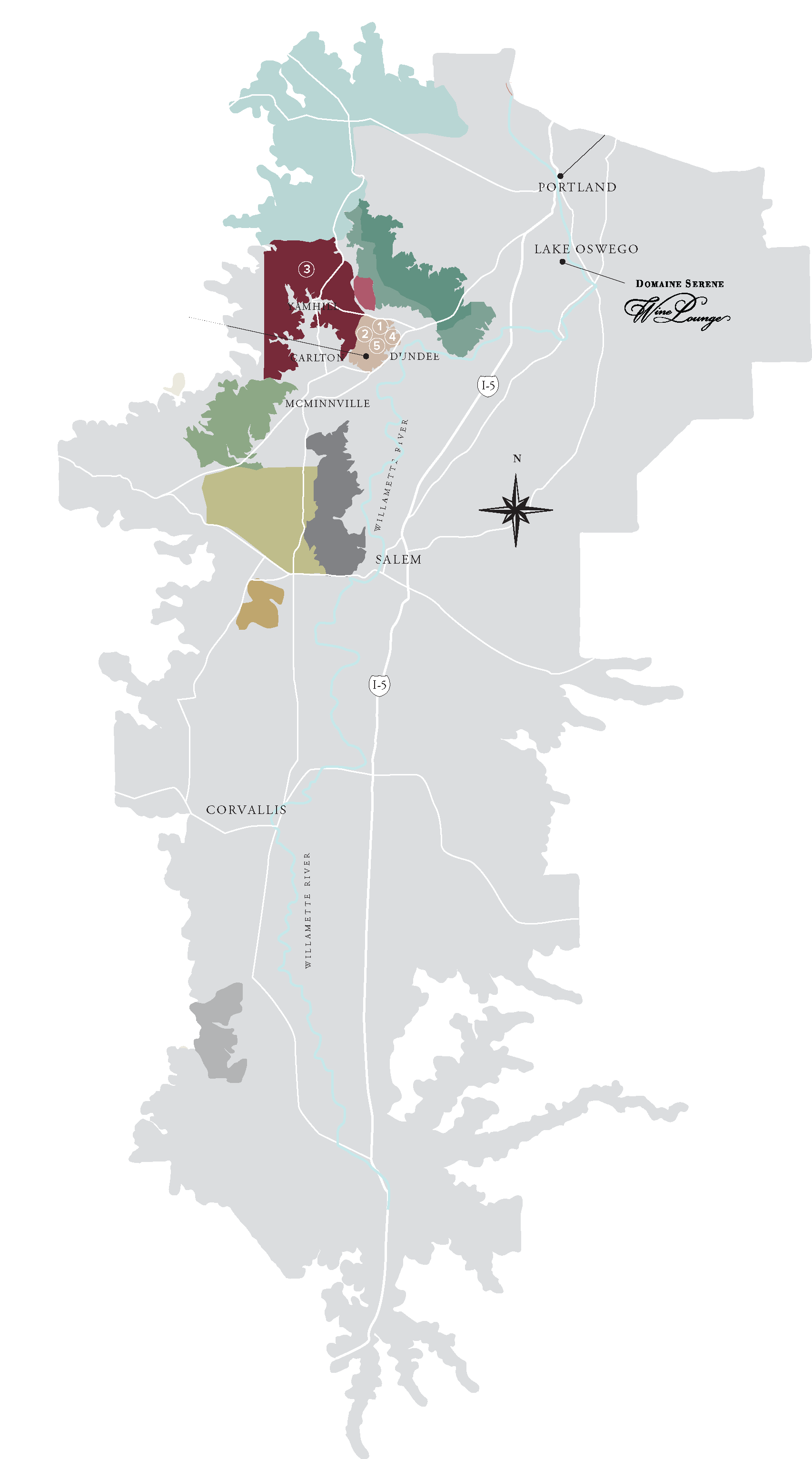 Willamette Valley vineyard map